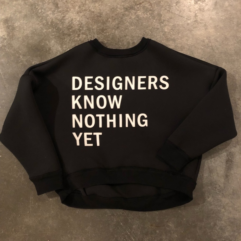 DKNY runway neoprene sweatshirt